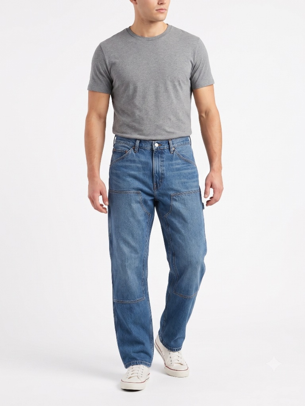 Levi's 568 Loose Straight Double Knee Carpenter Jeans Blue Men's W33 L32 NWT
